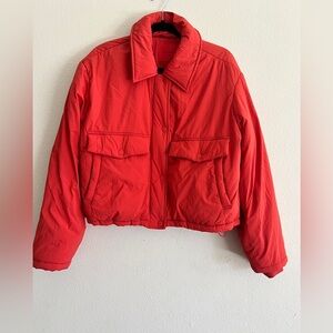 BLANKNYC Cropped Nylon Puffer Jacket - Medium